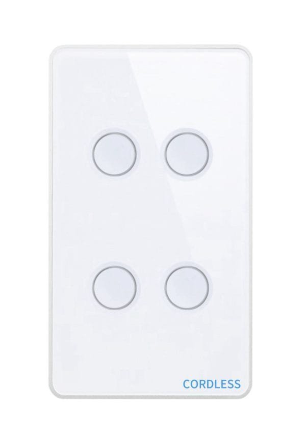 CL-04G مفتاح جداري ذكي باللمس – 4 مخارج (تصميم مخدد)